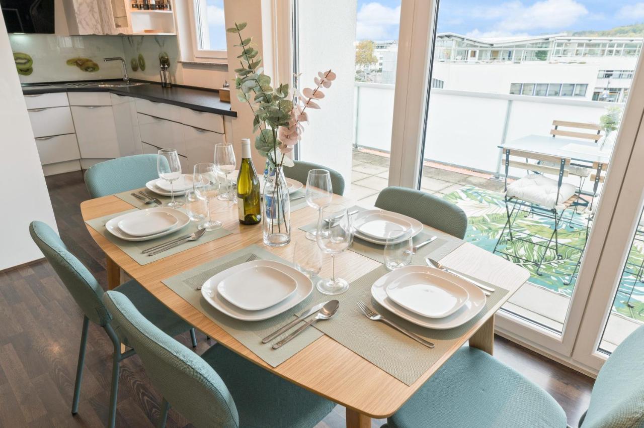 Design-Apartment - Kueche - Dachterrasse - Zentral Leinfelden-Echterdingen Eksteriør bilde